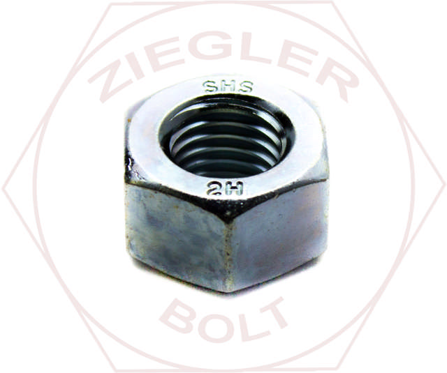 5/16-24 A194 2H HEAVY HEX NUT FINE THREAD ZINC