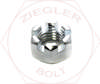 M10-1.5 SLOTTED HEX NUT DIN 935 ZINC