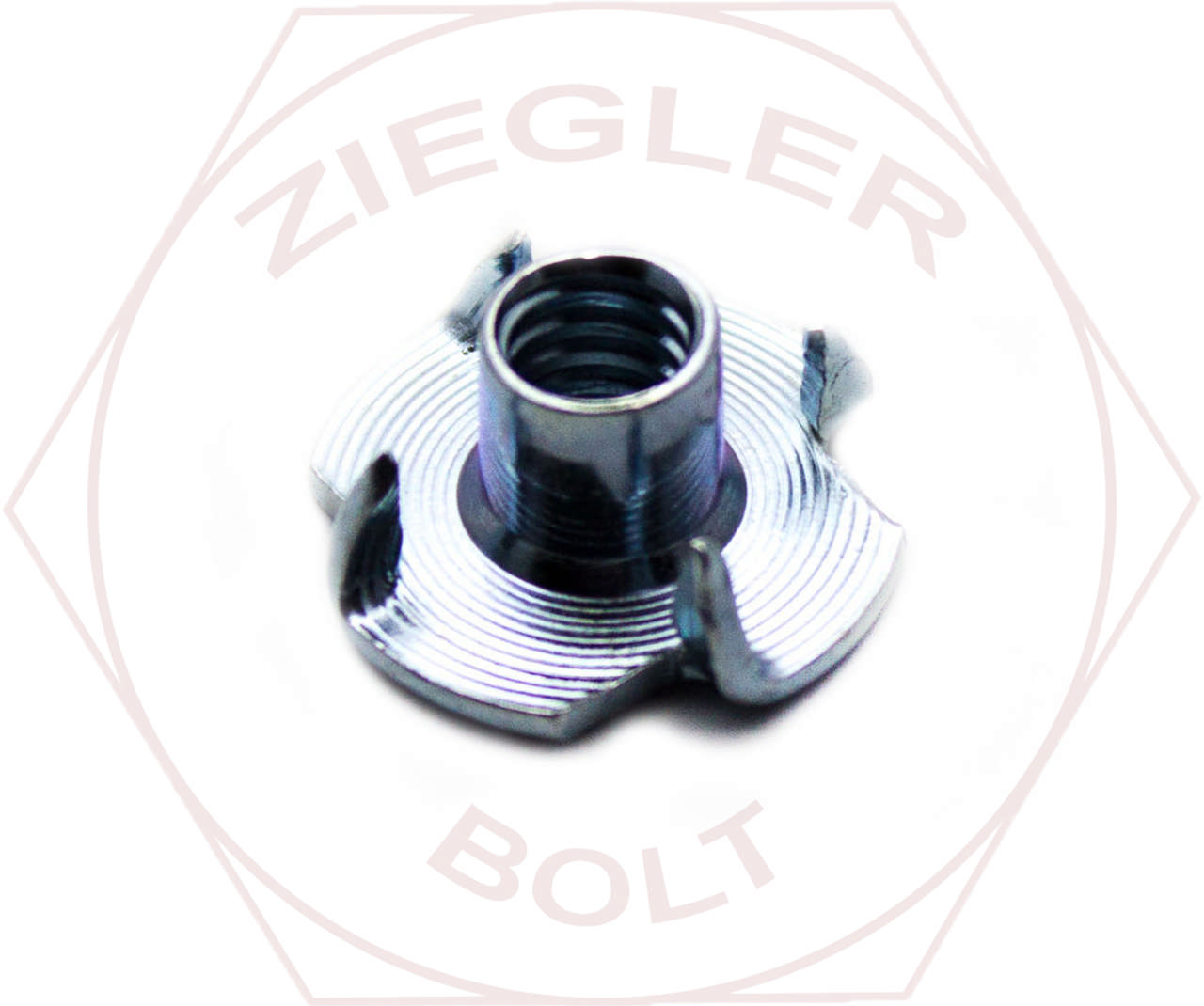 1/4-20 X 5/16 TEE NUT - 4 PRONG ZINC