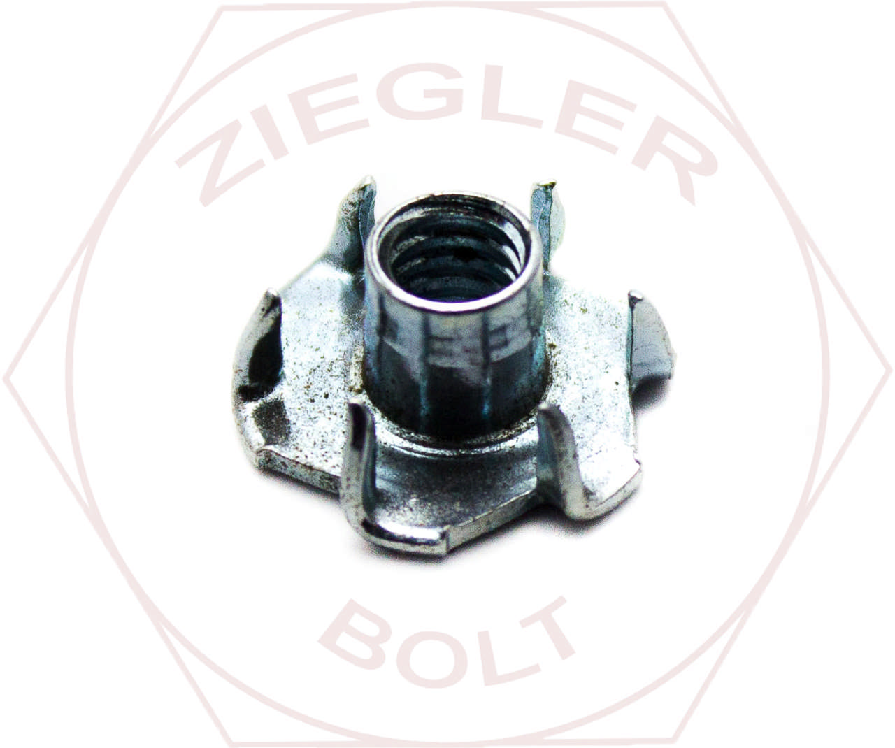 1/4-20 X 5/16 TEE-NUT 6 PRONG ZINC