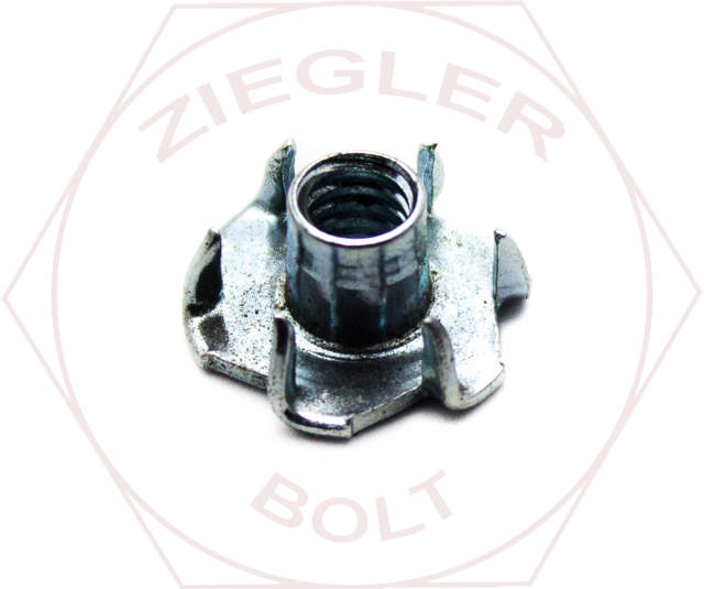 1/4-20 X 9/16 TEE-NUT 6 PRONG ZINC