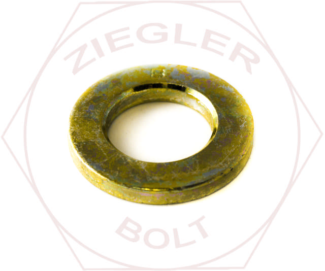 3/8 SAE EXT.THICK FLAT WASHER THRU-HARD Z/YELLOW