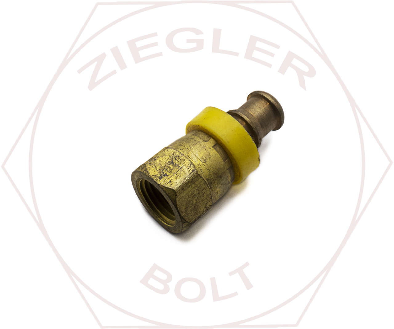 3/8 X 5/16 SAE FEMALE SWIVEL L/P HOSE END BRASS