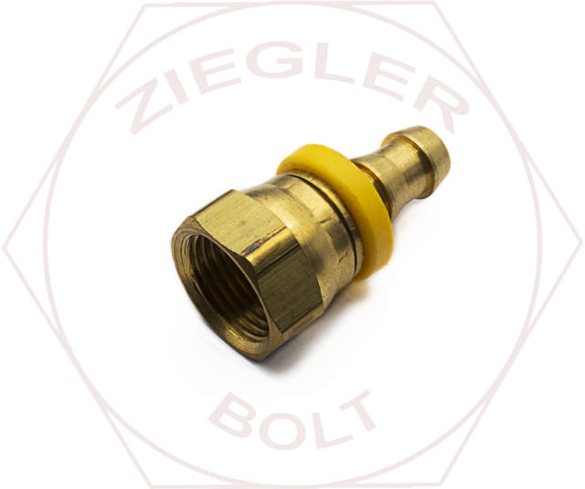 1/2X1/2 SAE 37 DG L/P FEMALE SWIVEL HOSE END BRASS