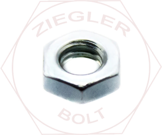1/4-20 X 1/2 SMALL PATTERN HEX M/S NUT ZINC