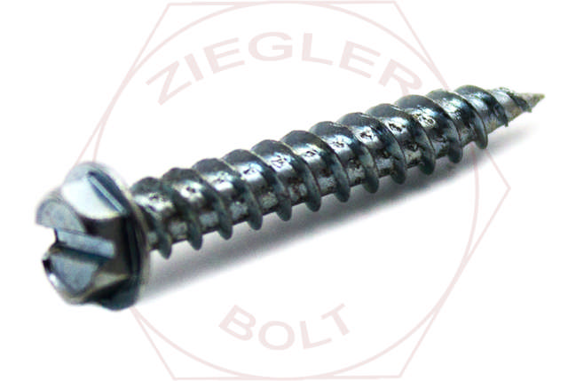 8-18 X 2 SLOT HWH ZIP SCREW(PIERCE POINT) ZINC