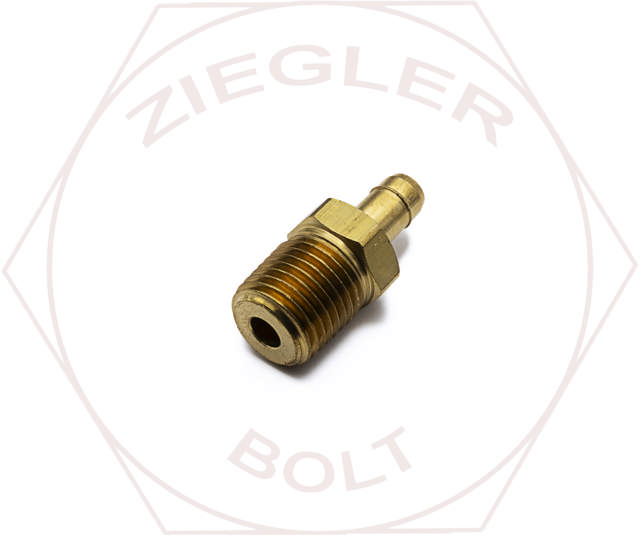 3/8 X 1/4 POLY BARB MALE CONNECTOR BRASS