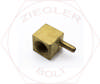 1/4 X 1/4 POLY BARB 90° FEMALE ELBOW BRASS