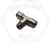 3/8 T X 1/4NPT MALE BRANCH SWIVEL TEE BRASS