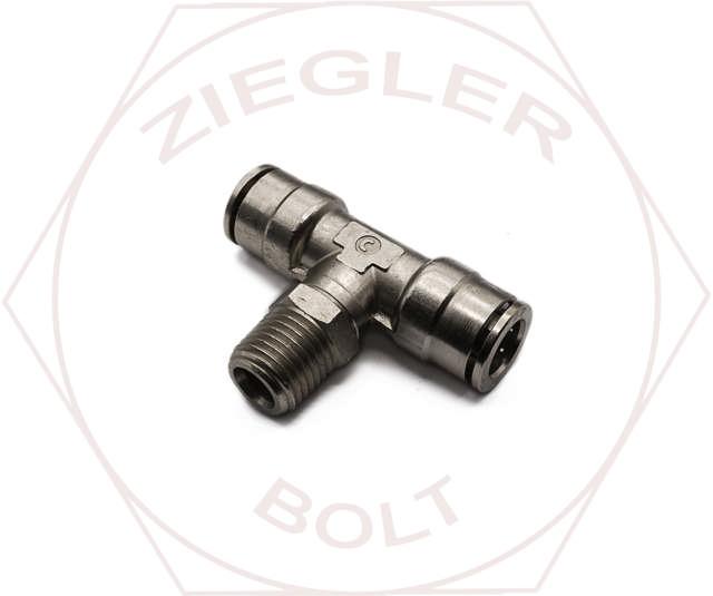 3/8 T X 1/4NPT MALE BRANCH SWIVEL TEE BRASS