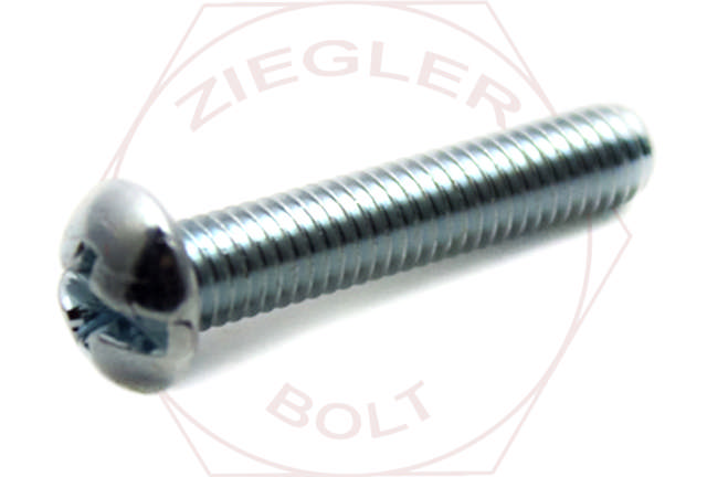 6-32 X 1/2 COMBINATION ROUND HD MACHINE SCREW ZINC