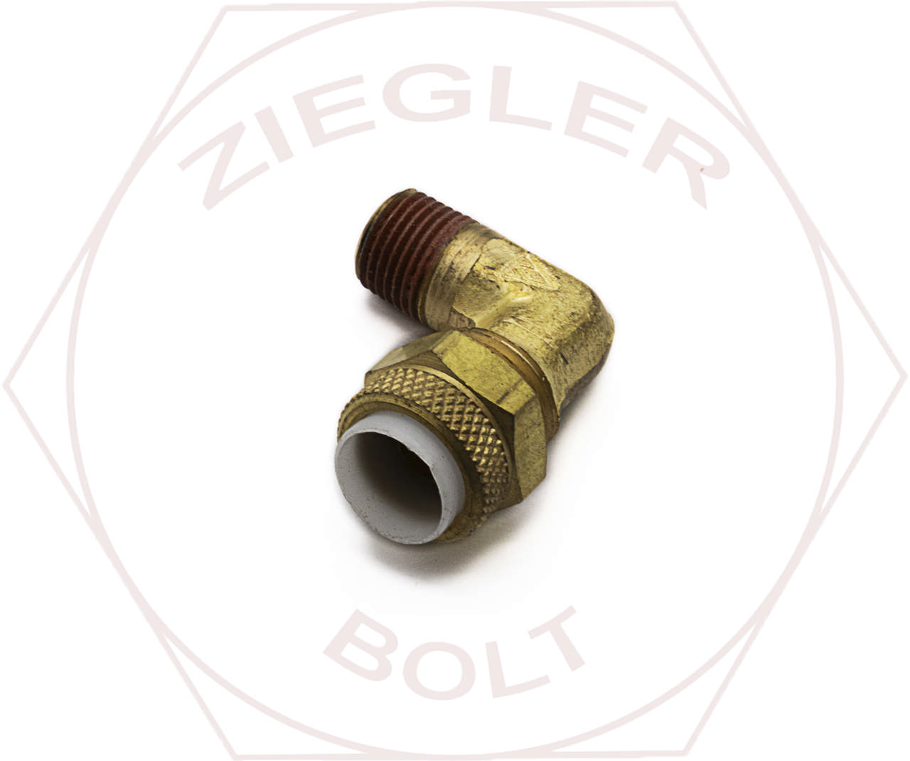 3/8T X 1/8P POLYTUBE MALE ELBOW BRASS