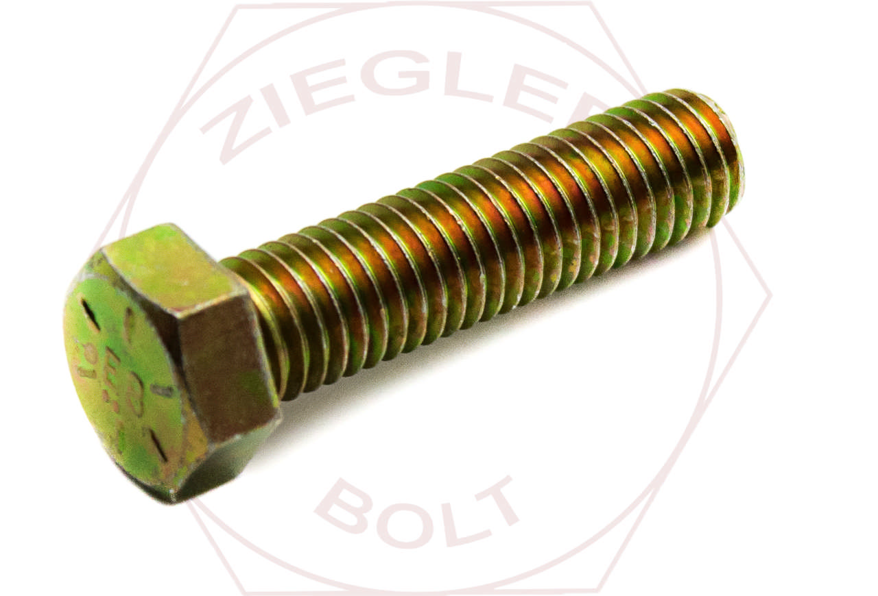 5/8-11 X 4-1/4 HEX TAP BOLT GR 8 ZINC/YELLOW
