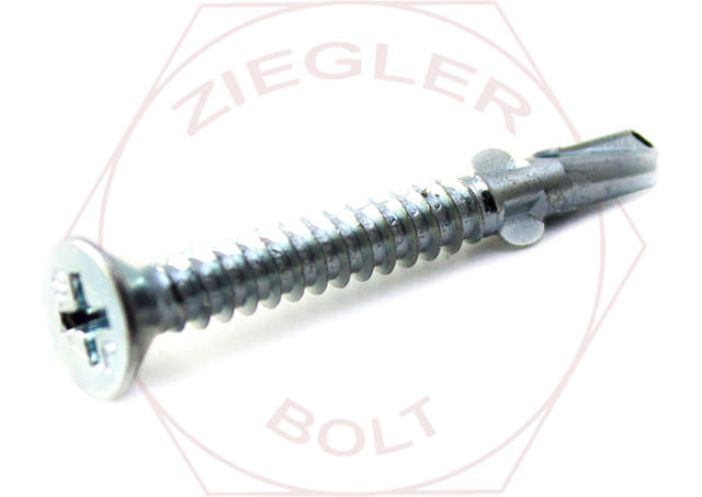 12-24 X 2 PHIL FLAT REAMER TEK W/WINGS ZINC