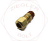 1/2 X 3/8 DOT AIR BRAKE MALE CONNECTOR BRASS