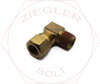1/2T X 3/8 AIR BRAKE MALE 90° ELBOW BRASS