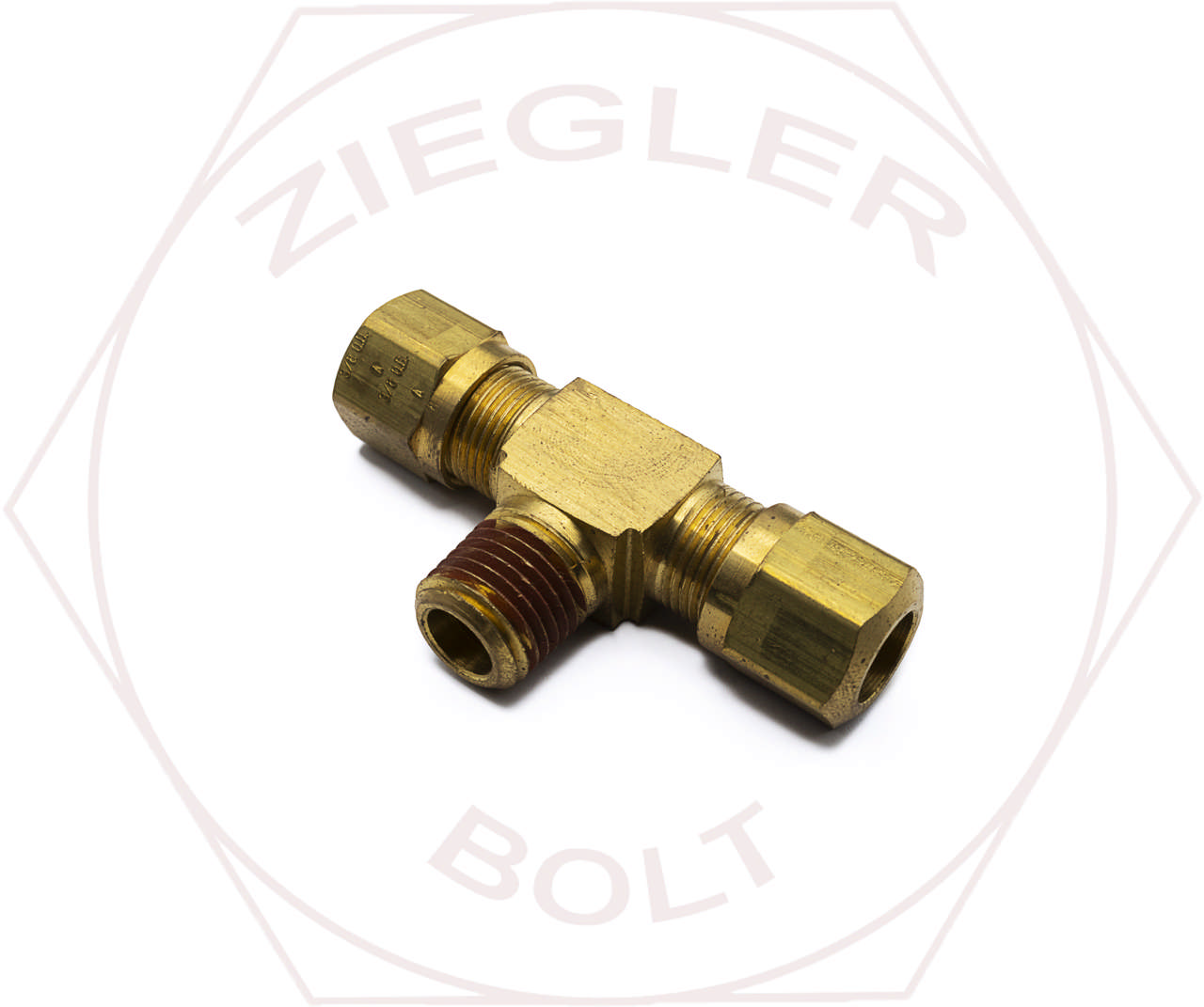 3/8T X 3/8T X 1/4 AIR BRAKE MALE BRANCH TEE BRASS