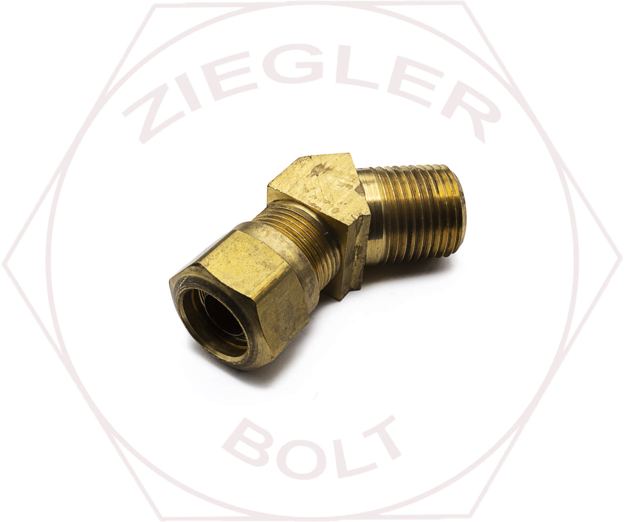 5/8 X 1/2 DOT AIR BRAKE 45° MALE ELBOW BRASS