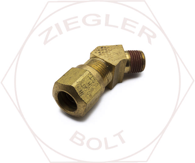 3/8 X 1/8 DOT AIR BRAKE 45° MALE ELBOW BRASS