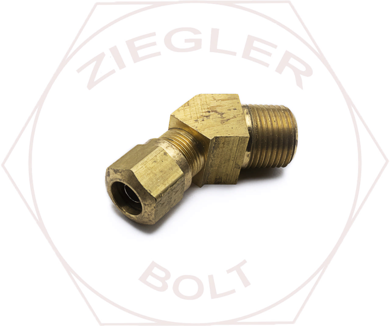 3/8 X 3/8 DOT AIR BRAKE 45° MALE ELBOW BRASS