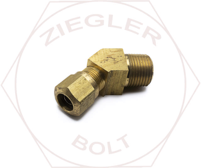 3/8 X 3/8 DOT AIR BRAKE 45° MALE ELBOW BRASS