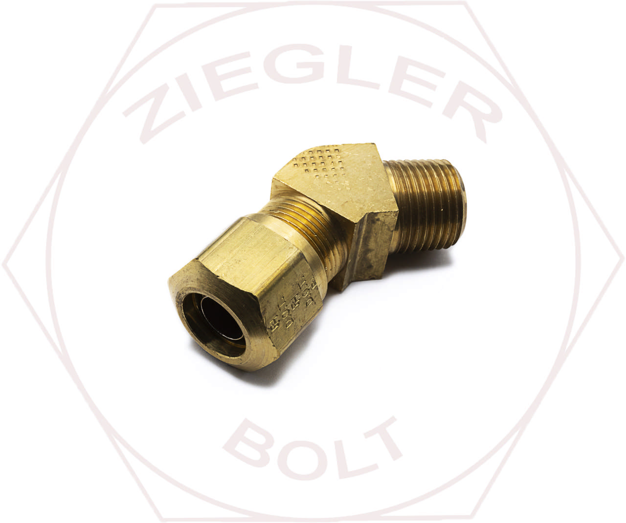 1/2 X 3/8 DOT AIR BRAKE 45° MALE ELBOW BRASS
