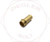 1/2 DOT AIR BRAKE BRASS INSERT FOR NYLON TUBING