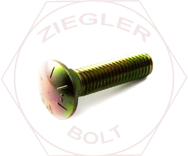 7/16-14 X 1-1/2 CARRIAGE BOLT GR 8 ZINC/YELLOW