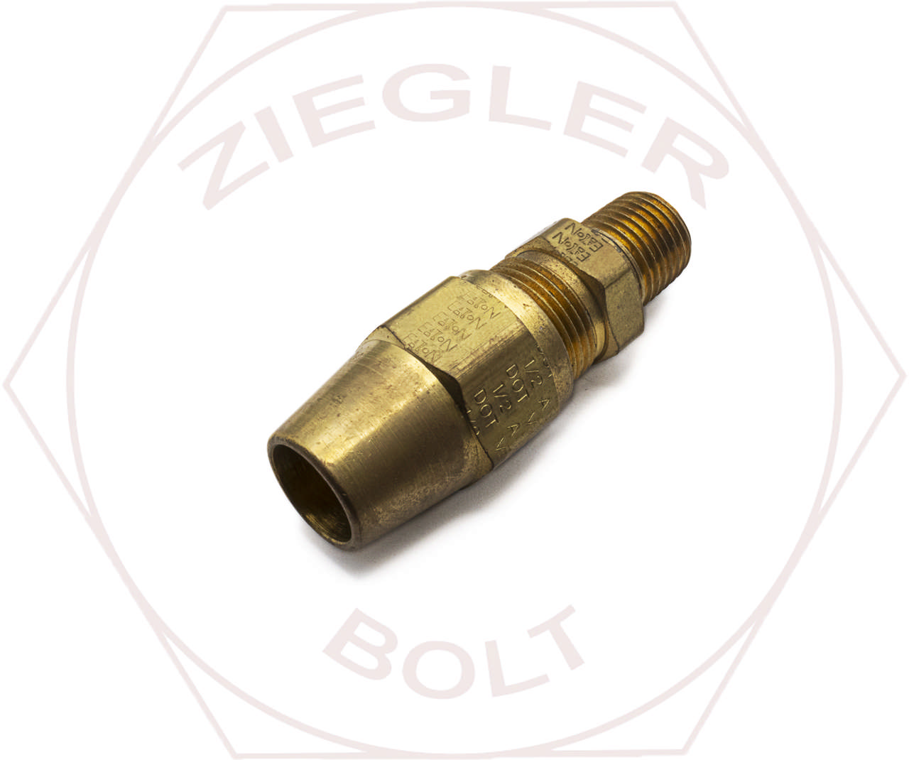 1/2 X 1/4 DOT AIR BRAKE MALE CONNECTOR BRASS