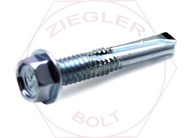 12-24 X 1-1/2 HEX WASHER HD TEK/5 ZINC