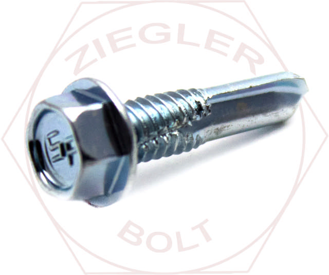 12-24 X 7/8 HEX WASHER HD TEK/4 ZINC
