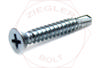 1/4-14 X 1 PHIL FLAT HD TEKS ZINC