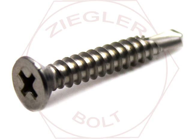 1/4-14 X 2-1/2 PHIL FLAT HD TEKS 410 STAINLESS