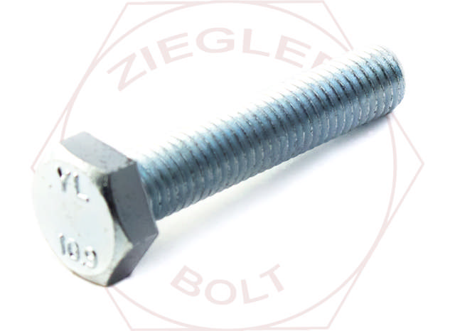 M16-2.0 X 55 HEX CAP SCREW DIN 933 GR 10.9 ZINC