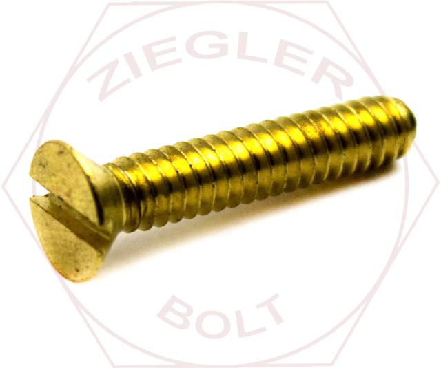 10-32 X 1-1/2 SLOT FLAT M/S FINE THREAD BRASS