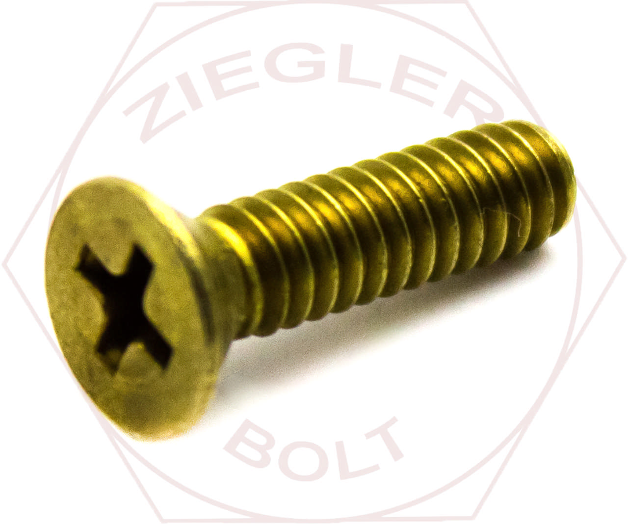 3/8-16 X 1-1/2 PHIL FLAT M/S BRASS