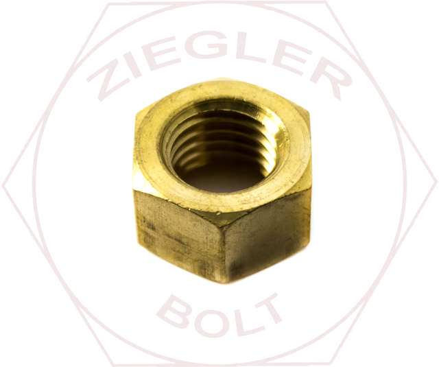 7/16-20 HEX FINISH NUT FINE THRD BRASS