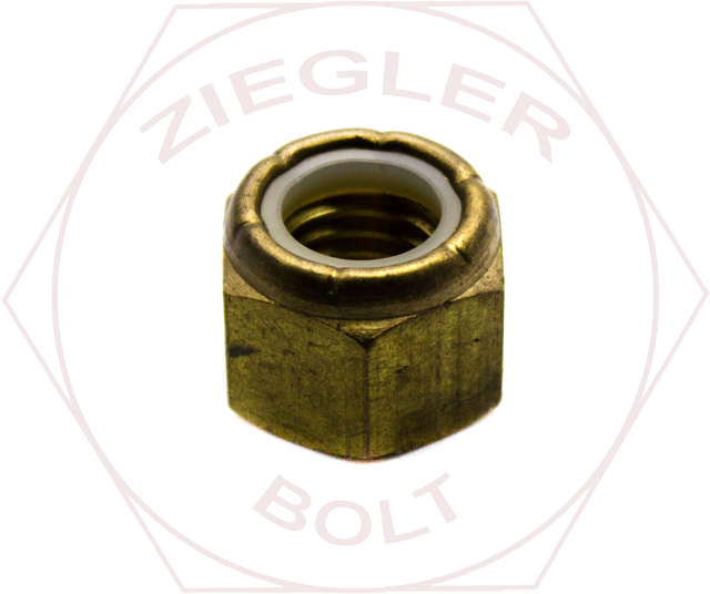 5/16-18 NYLON INSERT LOCKNUT BRASS