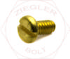 1/4-20 X 3/4 SLOT PAN M/S BRASS