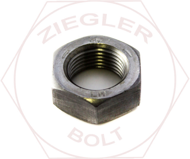 7/8-14 LEFT HAND HEX JAM NUT FINE THRD GR 5 PLAIN