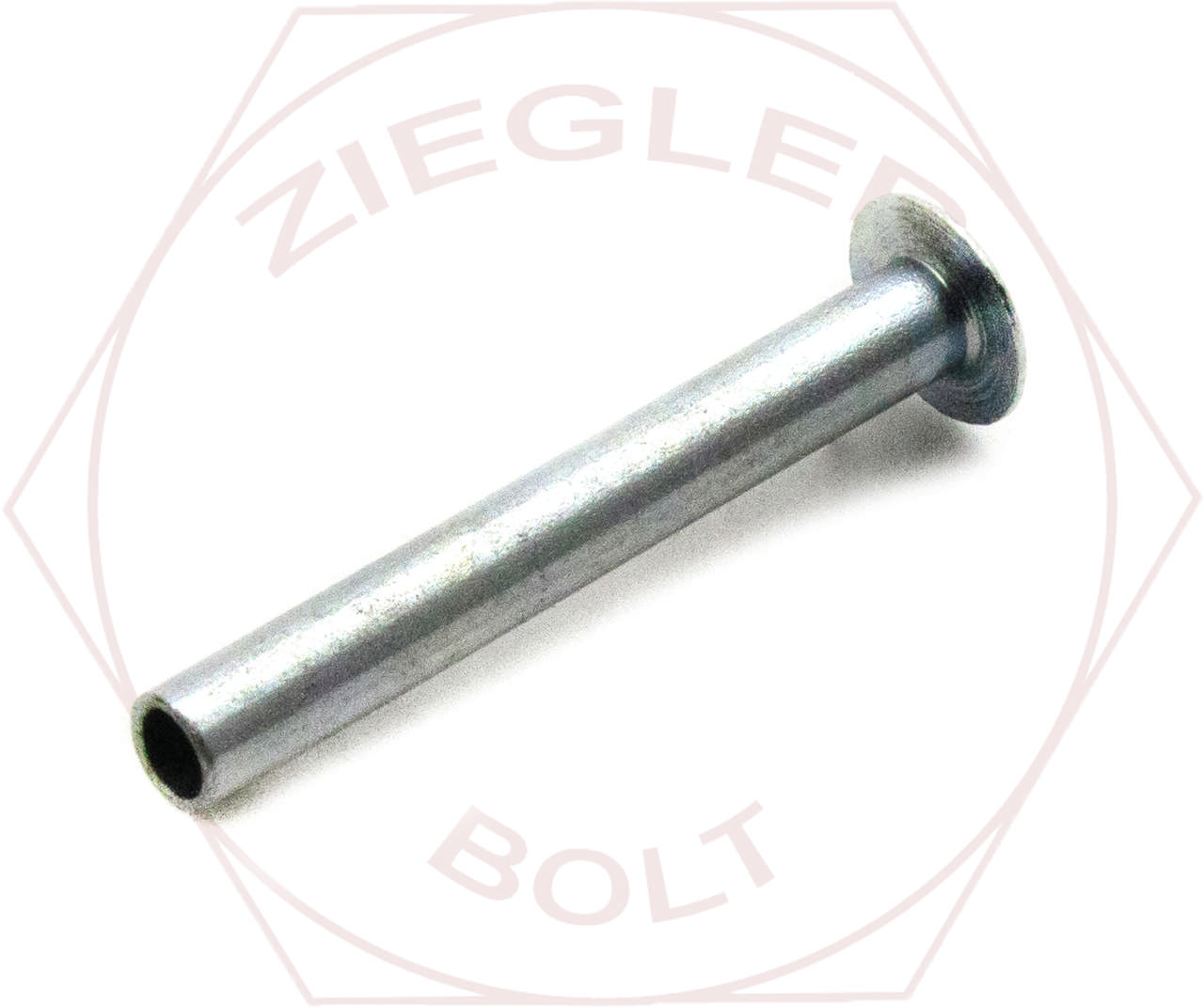 1/8 X 23/32 OVAL HD SEMI-TUBULAR RIVET STEEL ZP