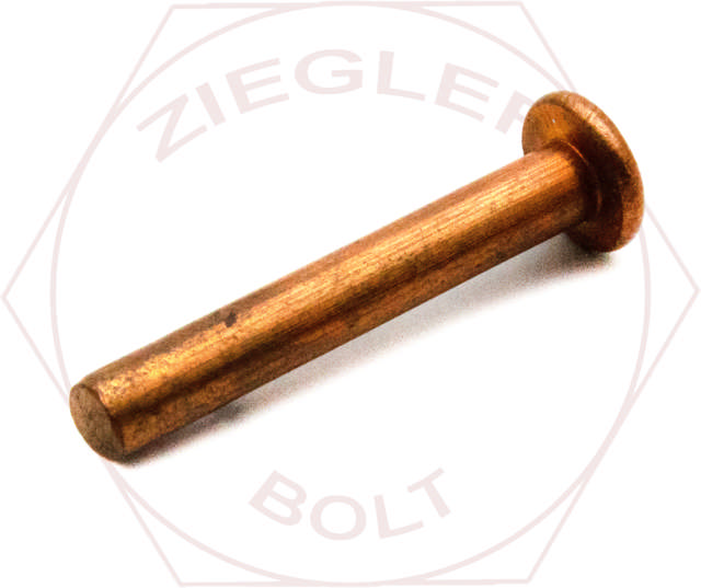 1/4 X 1-1/4 FLAT HD COPPER RIVET