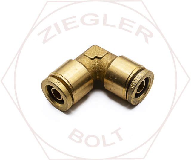 3/8T DOT PUSH-IN UNION ELBOW BRASS