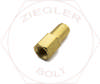 1/4 X 1/8T DOT PUSH-IN FEMALE CONNECTOR BRASS