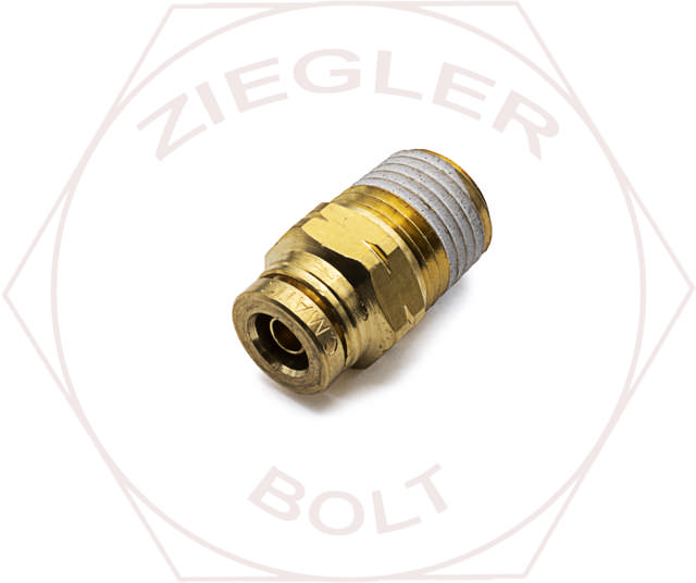 1/4T X 1/4 DOT PUSH-IN MALE CONNECTOR BRASS