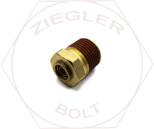 3/8T X 1/2 DOT PUSH-IN MALE CONNECTOR BRASS