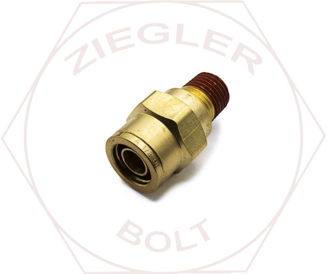 1/2T X 1/4 DOT PUSH-IN MALE CONNECTOR BRASS