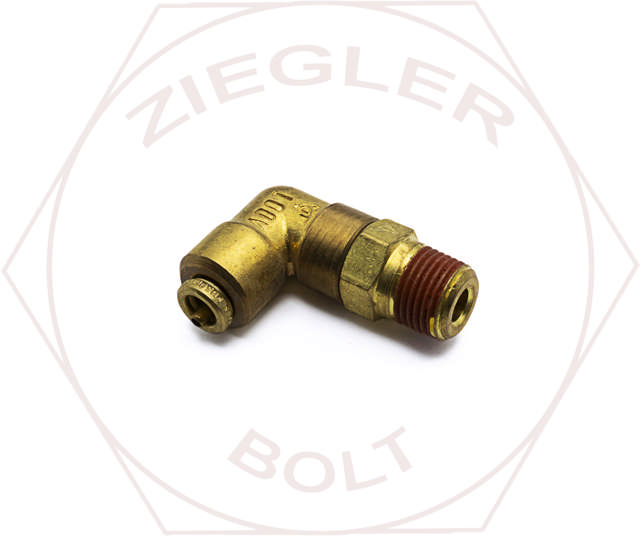 5/32T X 1/8 PUSH-IN 90° MALE ELBOW BRASS