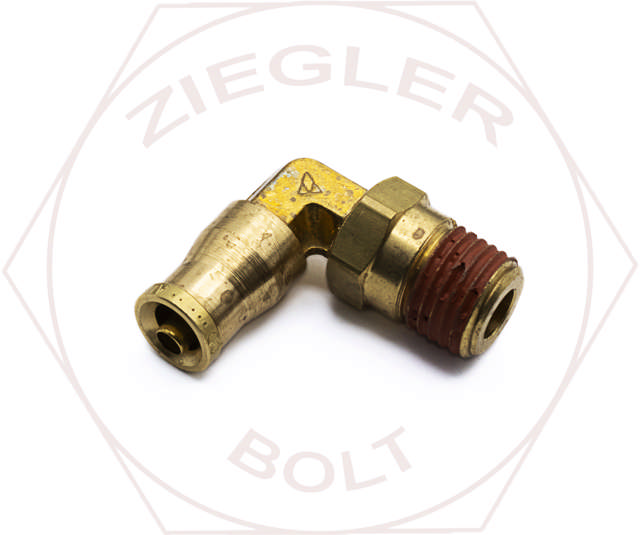 1/4T X 1/4 PUSH-IN 90° MALE ELBOW BRASS