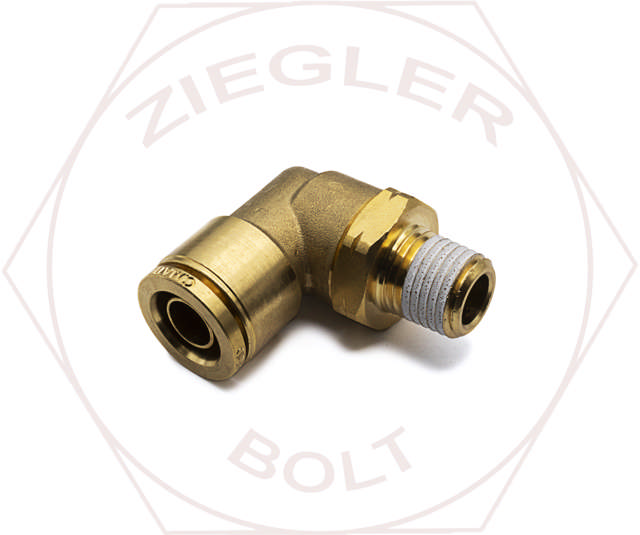 1/2T X 1/4 PUSH-IN 90° MALE ELBOW BRASS